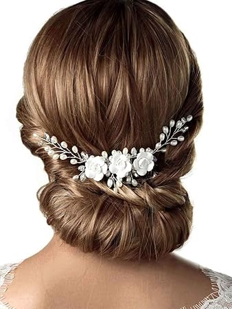 Yean Flowers Bride Wedding Hair Comb 