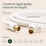 Cable Mountain 1m Right Angle TV Aerial Coaxial Cable 75 Ohm Gold Plated view 7