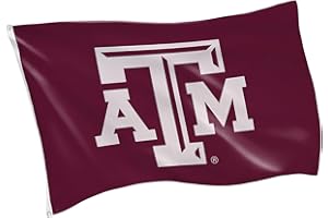 TEAM SPORTS AMERICA NCAA Texas A&M Flag with Grommets, 3'x5' Texas A&M Aggies Outdoor College Flags & Banners for Garden Patio Indoor Wall Décor