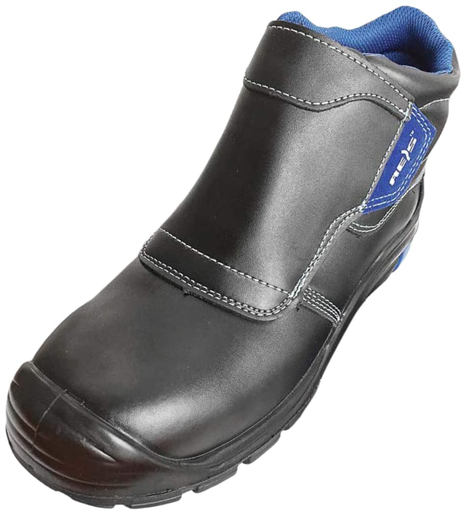 Reis BCH-DREZNO-S3_45 Composite Power Safety Shoes for Welders, Black-Blue, 45 Size