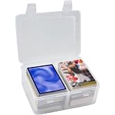 FULLCASE Card Case Holder for Baseball Football Sports Game, Trading Cards | Card Dividers, Sports &amp; Trading Card Storage, Clear Plastic Organizer, Case Only, For Collectors Gaming &amp; Travel, Transparent