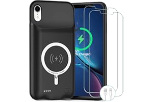 ZUEUS Battery Case for iPhone XR, Upgraded 10000mAh Rechargeable Portable Charging Case with Wireless Charging Compatible for iPhone XR (6.1 inch) with Carplay Extended Battery Pack Charger Case (Black)