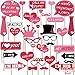 34 Pcs, Large - Valentine Days Photo Booth Props -Valentines Day Decorations - Valentine Props - Valentine Decorations - Wedding Decorations Props
