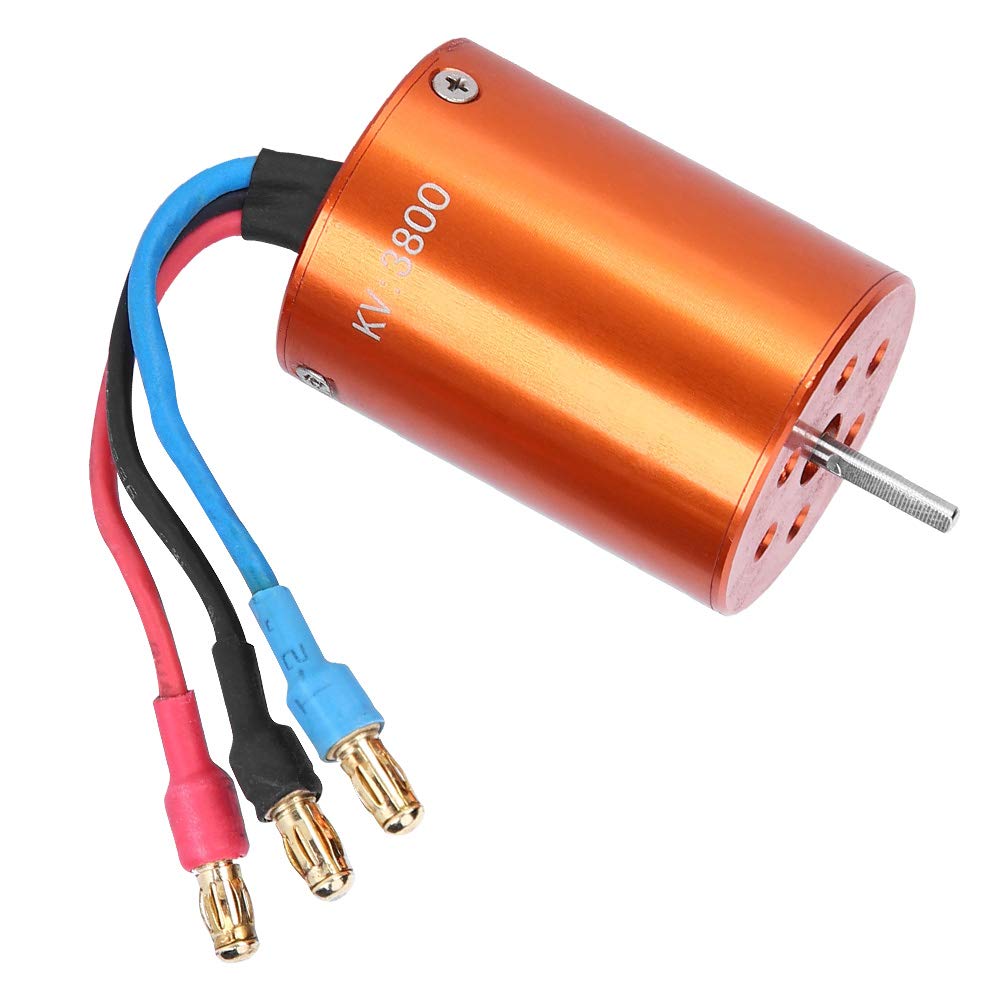 Keenso 3800KV Metal RC Internal Rotation Brushless Motor, 2838 RC Accessory Fit for 1/12 1/14 RC Car Boat 2.3mm Shaft Car Parts Model Toys