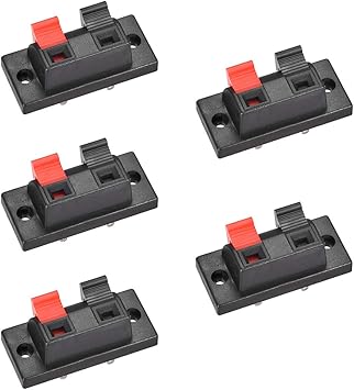 Amazon Com Uxcell 2 Way Spring Speaker Terminal Clip Push Release Connector Audio Cable Terminals Strip Block Wp2 10 5pcs Home Improvement