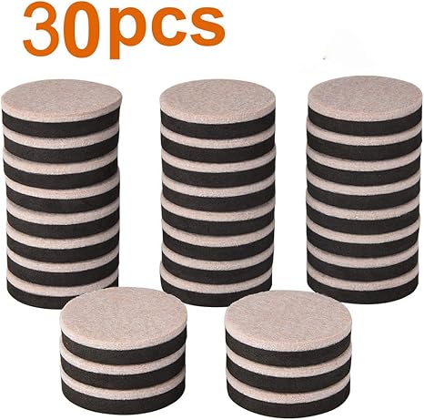 30pcs Furniture Sliders 2 Inch Felt Sliders Furniture Moving Pads
