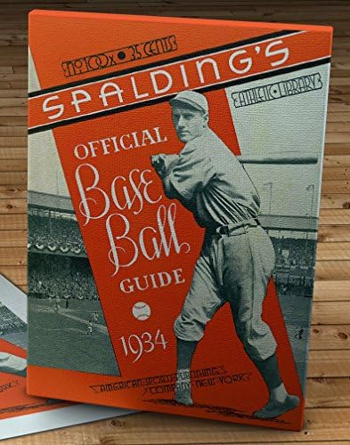 1934 Vintage Spalding's Baseball Guide - Canvas Gallery Wrap - 12 x 16