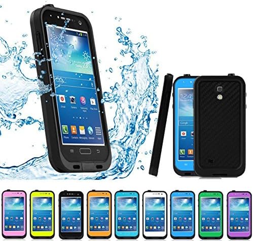 Sunwukin Cases for Galaxy S4 Waterproof Case , Dust Snow Shock Proof Cover with Touched Transparent Screen Protector, Heavy Duty Protective Carrying Cases for Samsung - Black