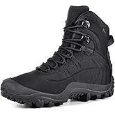 SKENARY Men's Tactical Boots 8'' Mid Combat Boots Waterproof Military Boots
