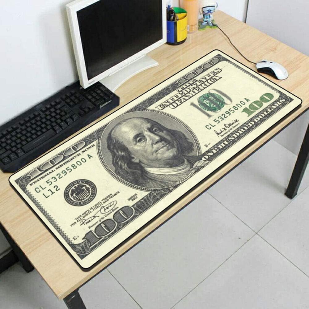 fangfaner Oversized computer mouse pad personality creative game thickening office student table mat keyboard pad slip-100 dollars_400x700mm_4mm