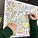 Tiny Expressions - Thanksgiving Coloring Placemats for Kids - Set of 12 Paper Placemats to Color, Turkey 'I Am Thankful for' Theme - Fall Thanksgiving Crafts for Kids