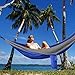 Kootek Camping Hammock Portable Indoor Outdoor Tree Hammock with 2 Hanging Ropes, Lightweight Nylon Parachute Hammocks for Backpacking, Travel, Beach, Backyard, Hiking (Grey/Blue)