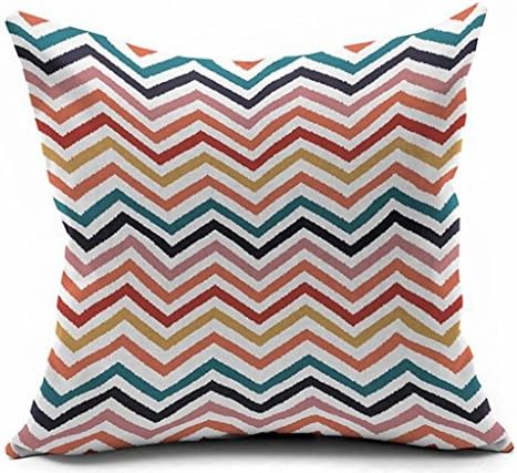 Pillowcase Cotton Linen Throw Pillow Case Cushion Cover Home Sofa Decorative 18 x 18 Inches (Set of 2),#1,4545cm