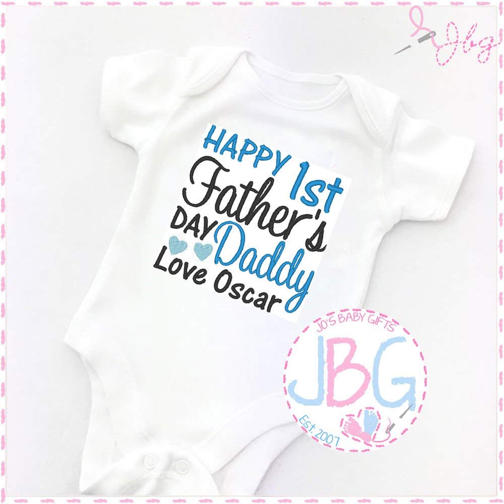personalised fathers day baby vest