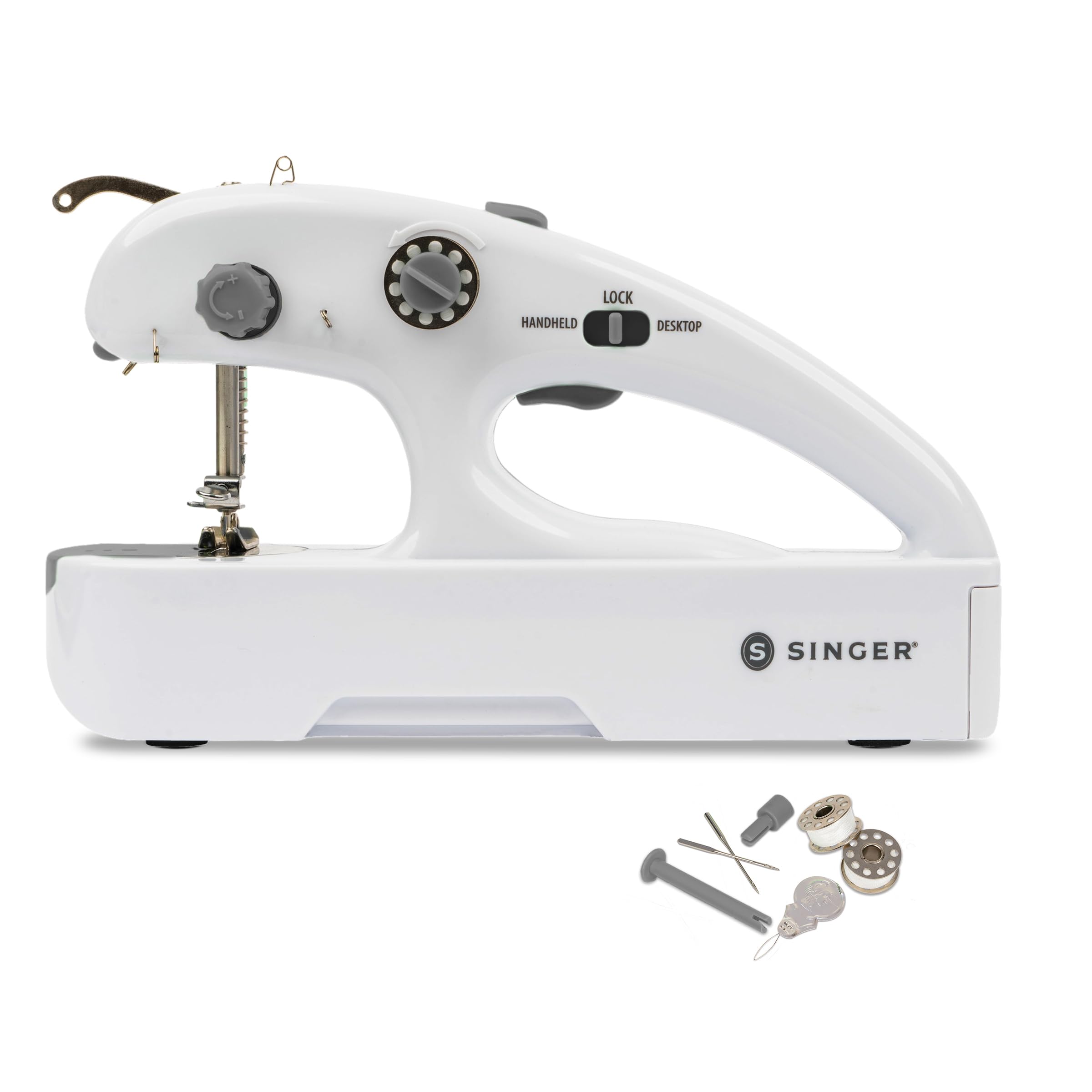 Singer 01774 Stitch Quick + (Two Thread) Hand Held Mending Machine, Plastic, White