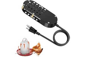 ZUERST Bird Bath Heater for Outdoors in Winter, 250W Heated Chicken Waterer, Birdbath De-icer Water Heater with Thermostatic Control, Water De-icer for Livestock Poultry Birds, Cows, Pond Heater