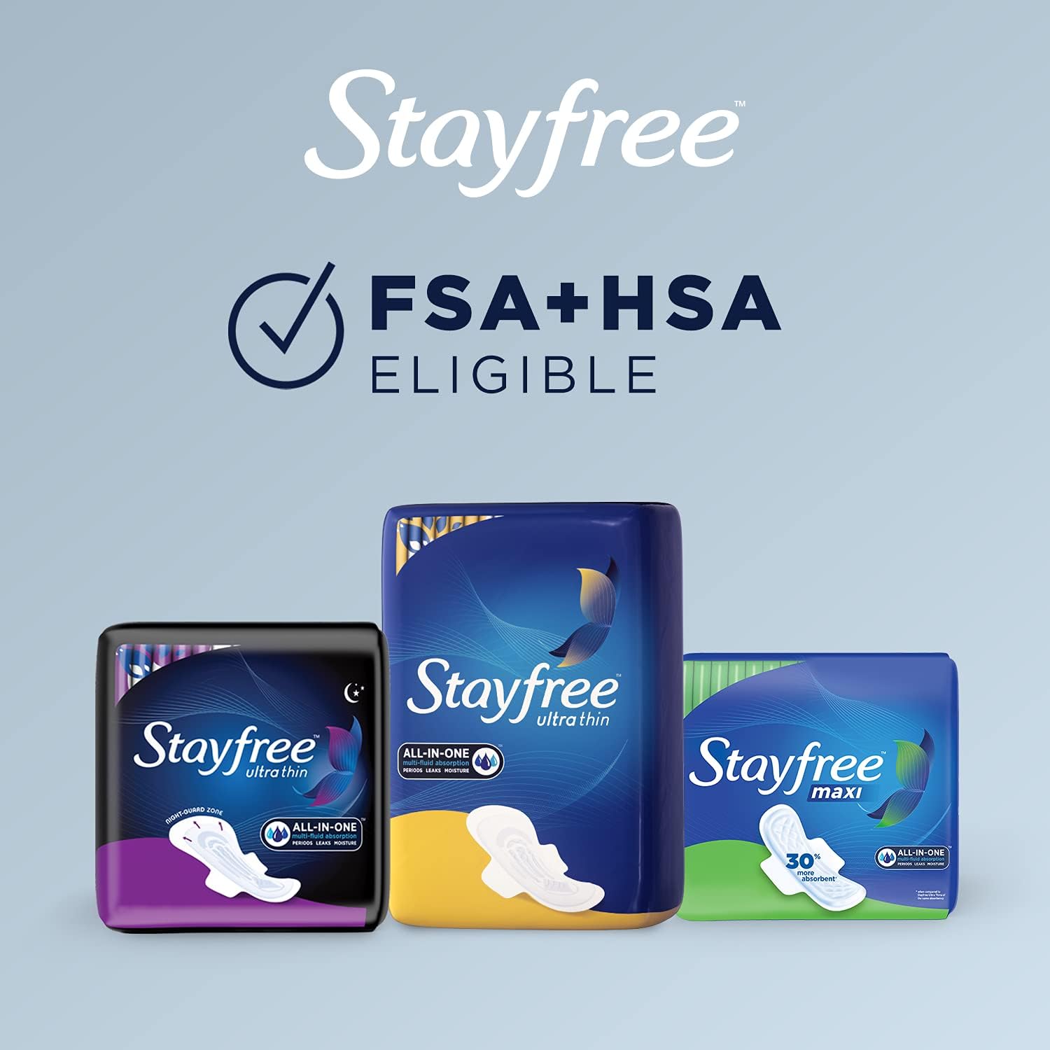Stayfree Ultra Thin Super Long Pads with Wings For Women, Reliable Protection and Absorbency of Feminine Moisture, Leaks and Periods, 32 count: Health & Personal Care