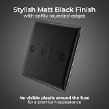 BG Electrical Nexus Metal Unswitched Fused Spur Unit Matt Black 13A NFB54 view 2
