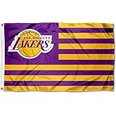 Los Angeles Lakers Americana Stripes Nation 3x5 Flag