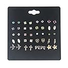 Spiritlele 20 Pairs Angel Wings Star Stud Earrings Set Crystal piercing Earrings Pack for Women Girls