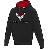 JH DESIGN GROUP Men's Chevy Corvette C8 Pullover Hoodie Red or Gray Hood Lining