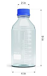 1000ml Storage Glass Bottles – 2pcs Round Media