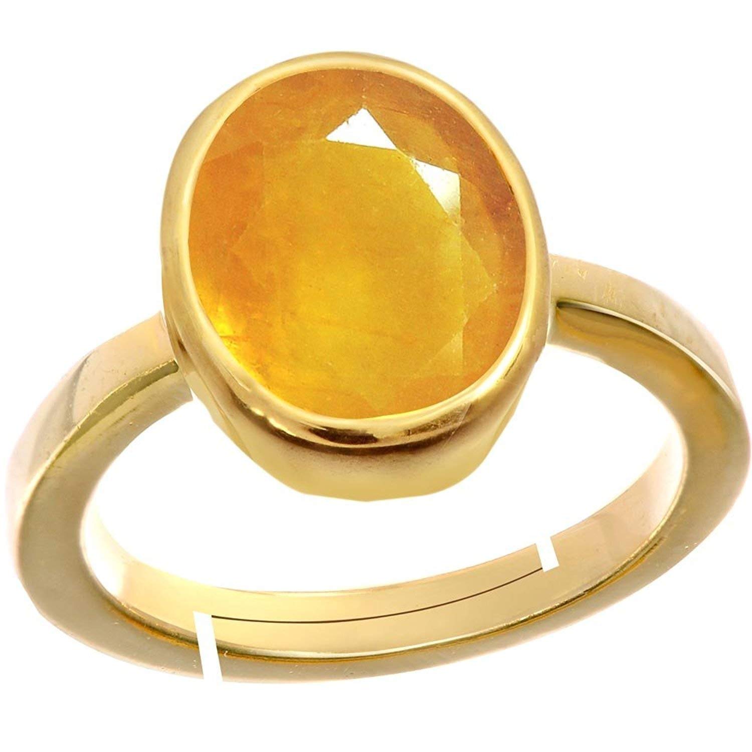 pukhraj stone ring for men