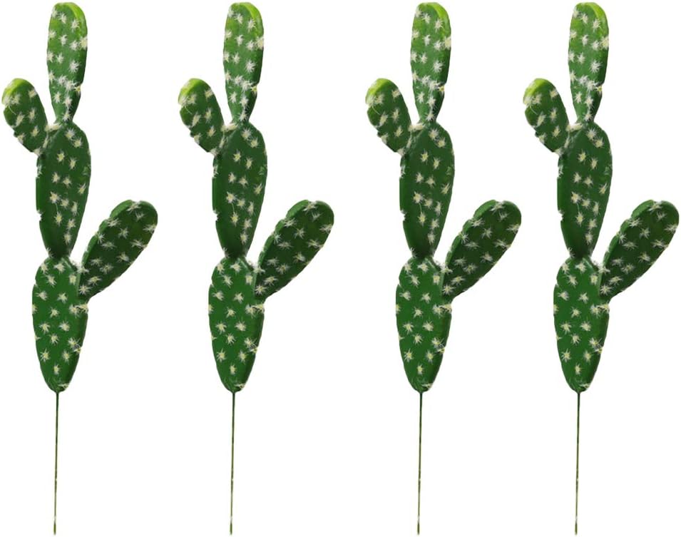 SN Decor Artificial Cactus Plant Unpotted Set of 4 Cactus Pick (11”x2”) for Home
