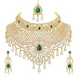 Indian Necklace Jewelry Set Bollywood Fashion Bridal Incredible Gold Choker For Women