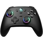 ECHTPower Wireless PC Gaming Controller - Hall Effect Joystick, 2.4G &amp; Wired 1000Hz Polling Rate, 800mAh Battery, Adjustable Turbo/Vibration - for PC/Switch/iOS/Android
