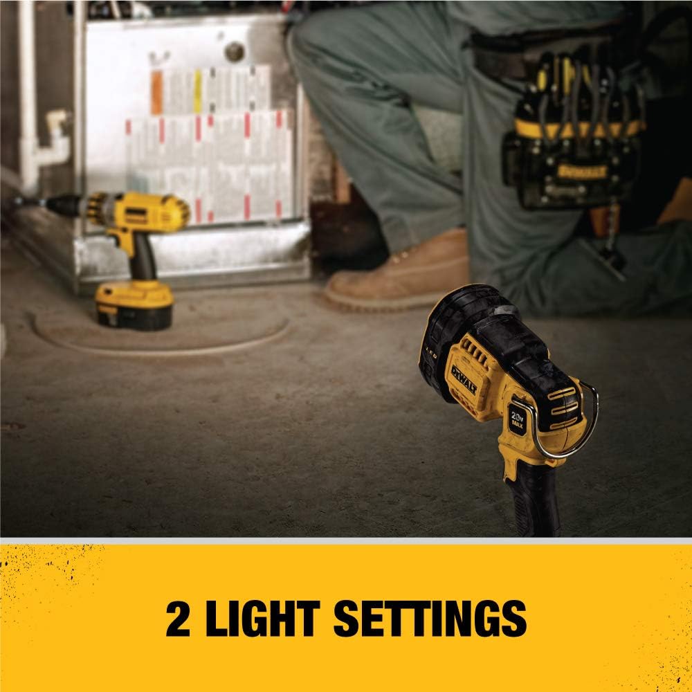 DEWALT 20V MAX LED Work Light, Pivoting Head (DCL043) - - 