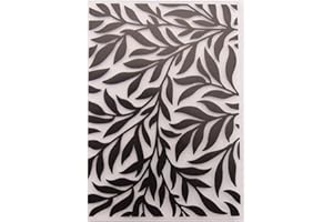 WOOYANGFUN Welcome to Joyful Home 1PC Leaves Background Embossing Folder for Card Making Floral DIY Plastic Scrapbooking Photo Album Card Paper DIY Craft Decoration Template Mold 11x16cm
