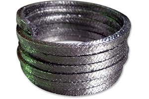 YTGZS Expanded Flexible Graphite Braided Packing for Pump Gland or Valve Stem or Mechanical Seal Length 1000mm,8mmx8mmx1000mm