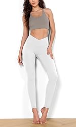 ODODOS Cross Waist Yoga Leggings for Women with