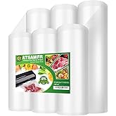 ATSAMFR 6 Pack 8"x20'(3Rolls) and 11"x20' (3Rolls) Vacuum Sealer Bags Rolls with BPA Free,Heavy Duty,Great for Vac Storage or Sous Vide Cooking