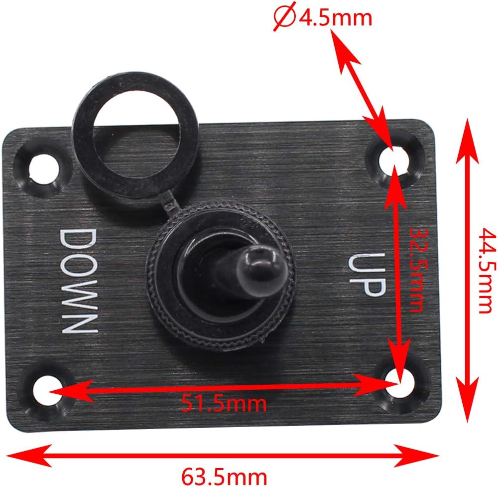 XtremeAmazing Marine Rocker Toggle Switches for Boat 12V 15A On Off On Up Down Momentary Panel 3Pin Control Trim Switch : Sports & Outdoors