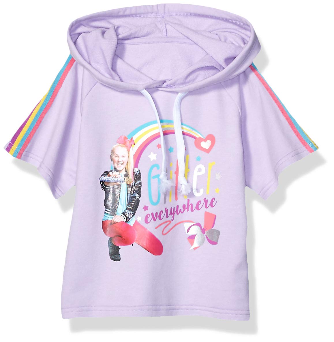 Jojo Siwa Girls Big Glitter Everywhere Pull Over Skimmer Hoodie