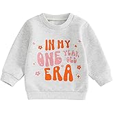 FYBITBO First Birthday Baby Girl Outfit in My One Year Old Era Sweatshirt Fall Long Sleeve Shirt 1st Birthday Girl Clothes