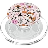Spooky Ghost Cowboy Cute Halloween Boo Western Retro Pastel PopSockets PopGrip for MagSafe