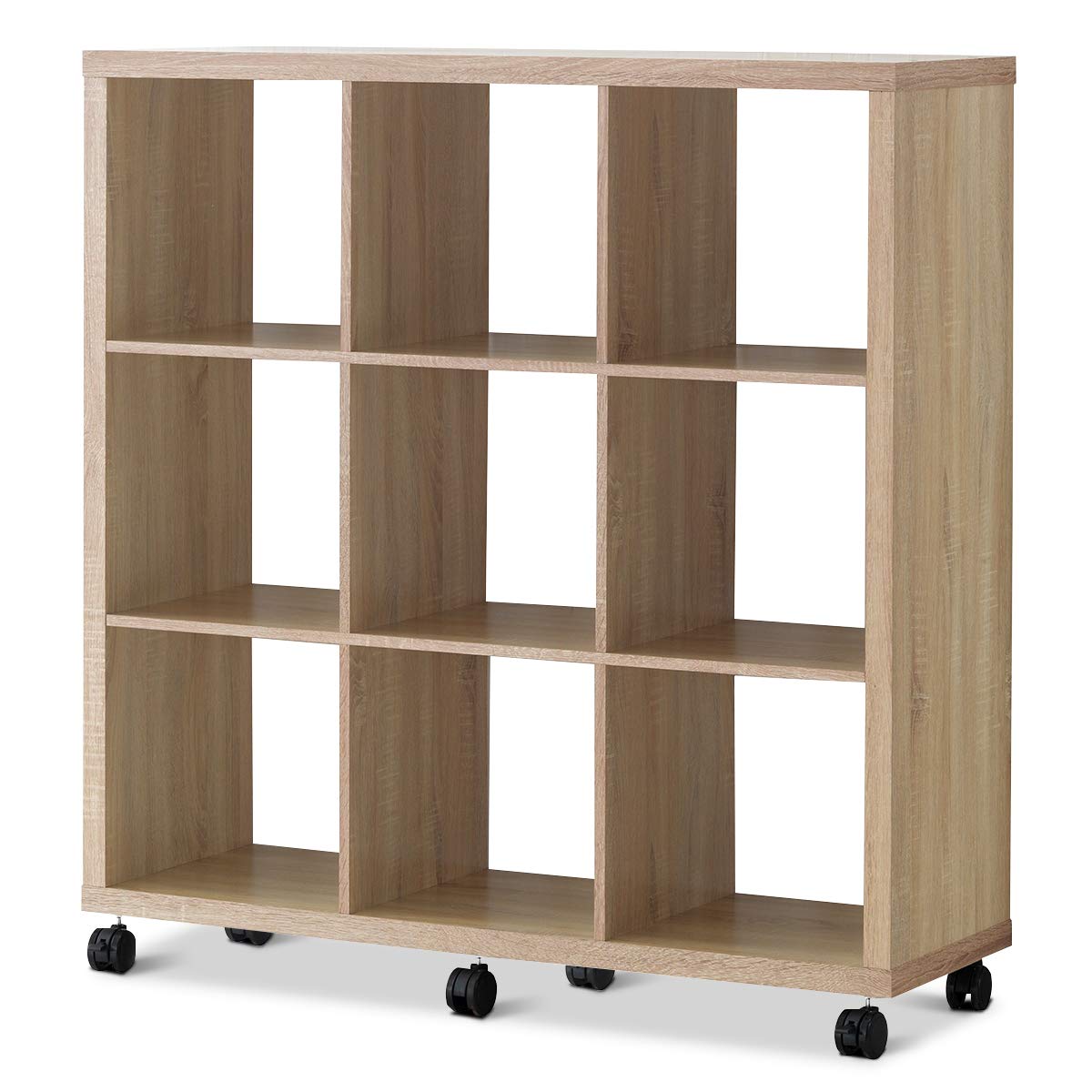 Buy Giantex 9 Cube Organizer, Rolling Bookcase, 9 Compartments Storage