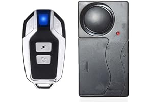 HoneTeek Bike Alarm with Remote, Car Alarm for Theft with Sound 113db, Bicycle Motorcycle Accessories, Car Alarm System for E-Bike Vehicle, Wireless Vibration Motion Sensor for Car Security