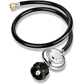 3 FT Propane Regulator and Hose Universal QCC1 Grill Replacement for Most LP Gas Grill, Patio Heater, Fire Pit and More, Low 