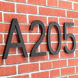 IVERRA 8 Inch Large Floating House Numbers, Black