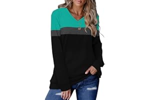 CRAZY GRID Womens Trendy Long Sleeve Shirts Casual Loose Soft Sweatshirt Fall Tops
