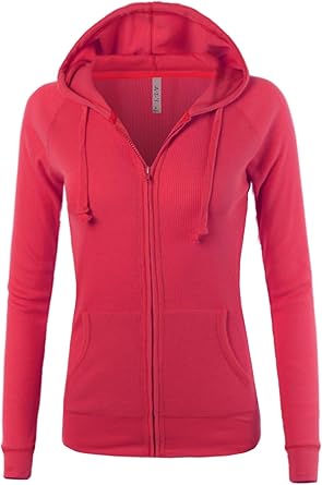 women's thermal zip up hoodie