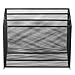 Black Metal Mesh Stair-Step Design 3 Compartment Countertop Brochure Rack / Desktop Magazine Holder