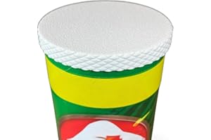 SUPERHERO DIY Flexible Reusable Lid compatible with Comet Cleanser | Fits snugly on powder cleanser can | Cover for cans like Comet cleaner cans (White)