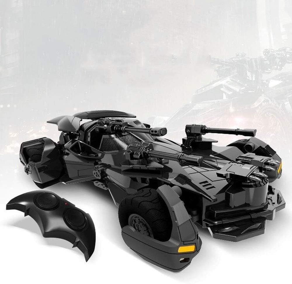 Motyy 1:18 RC Car Toy Kids Remote Control Car Wireless RC Batmobile Project Smart Robot Car Four-wheel Drive Batman Chariot Boy Racing Kids Gift