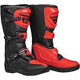 FLY Racing Men's Maverik LT Motocross Dirt Bike Boots, CE EN13634 | Articulated Ankle, Quick-Lock Buckles, Rubber Heat Shield, Lugged Outsole