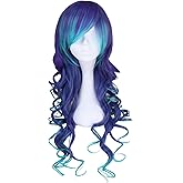 Long Curly Mermaid Costume Wig for Women Hair Unisex Adult Cosplay Wig Halloween Hair